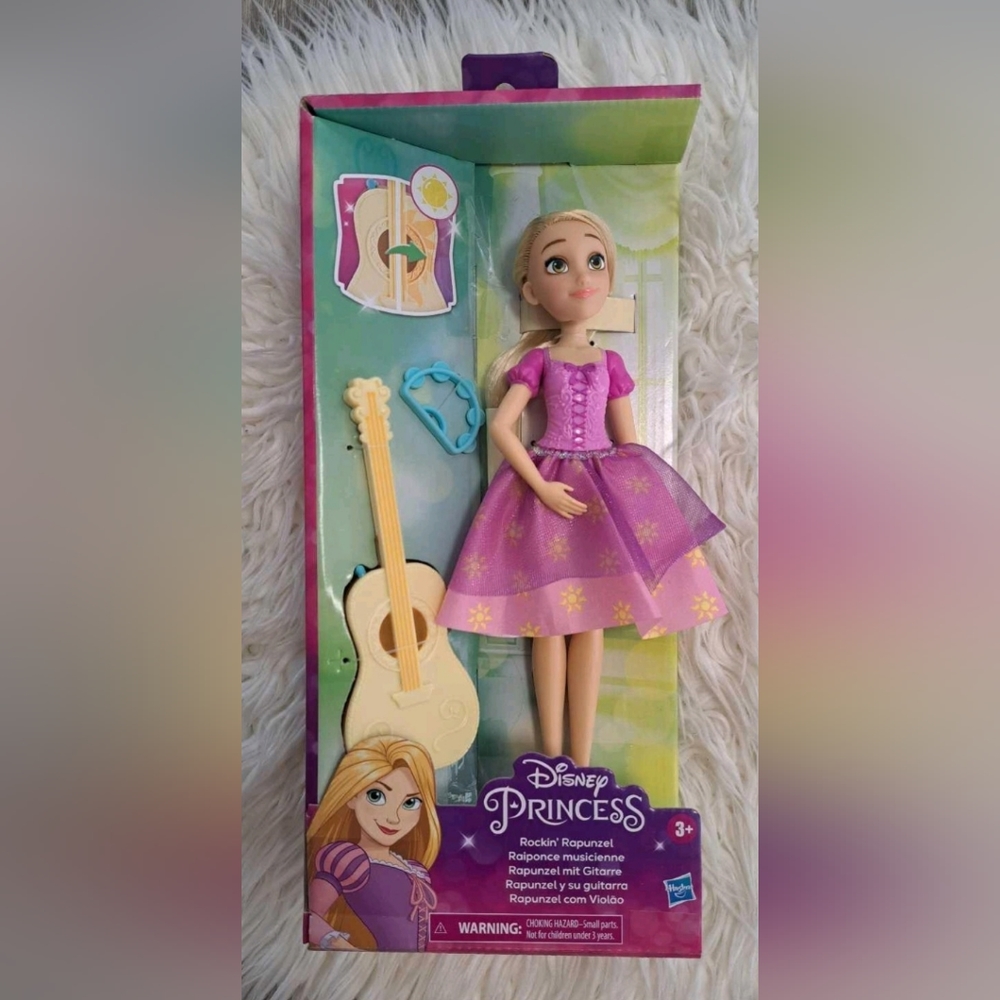 Brand New Disney Princess Rapunzel Doll with Guitar - Rocking Rapunzel